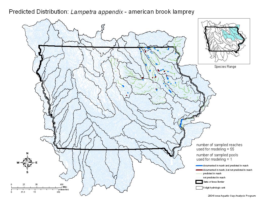 American Brook Lamprey Distribution