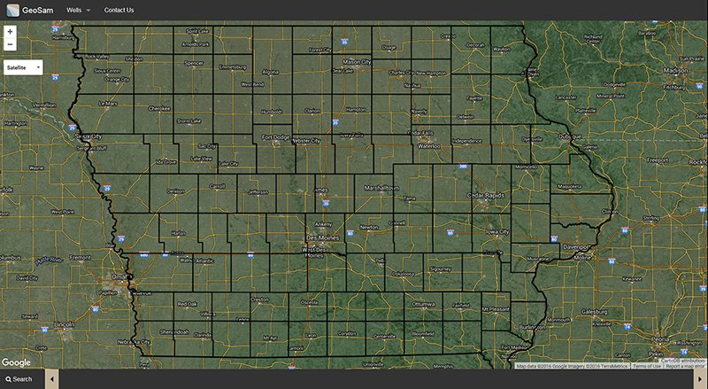 IIHR-Iowa Geological Survey GeoSam web site image