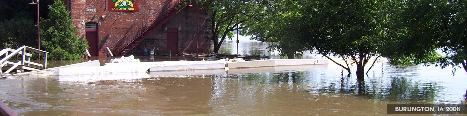 Flooding in Burlinton, Iowa in 2008