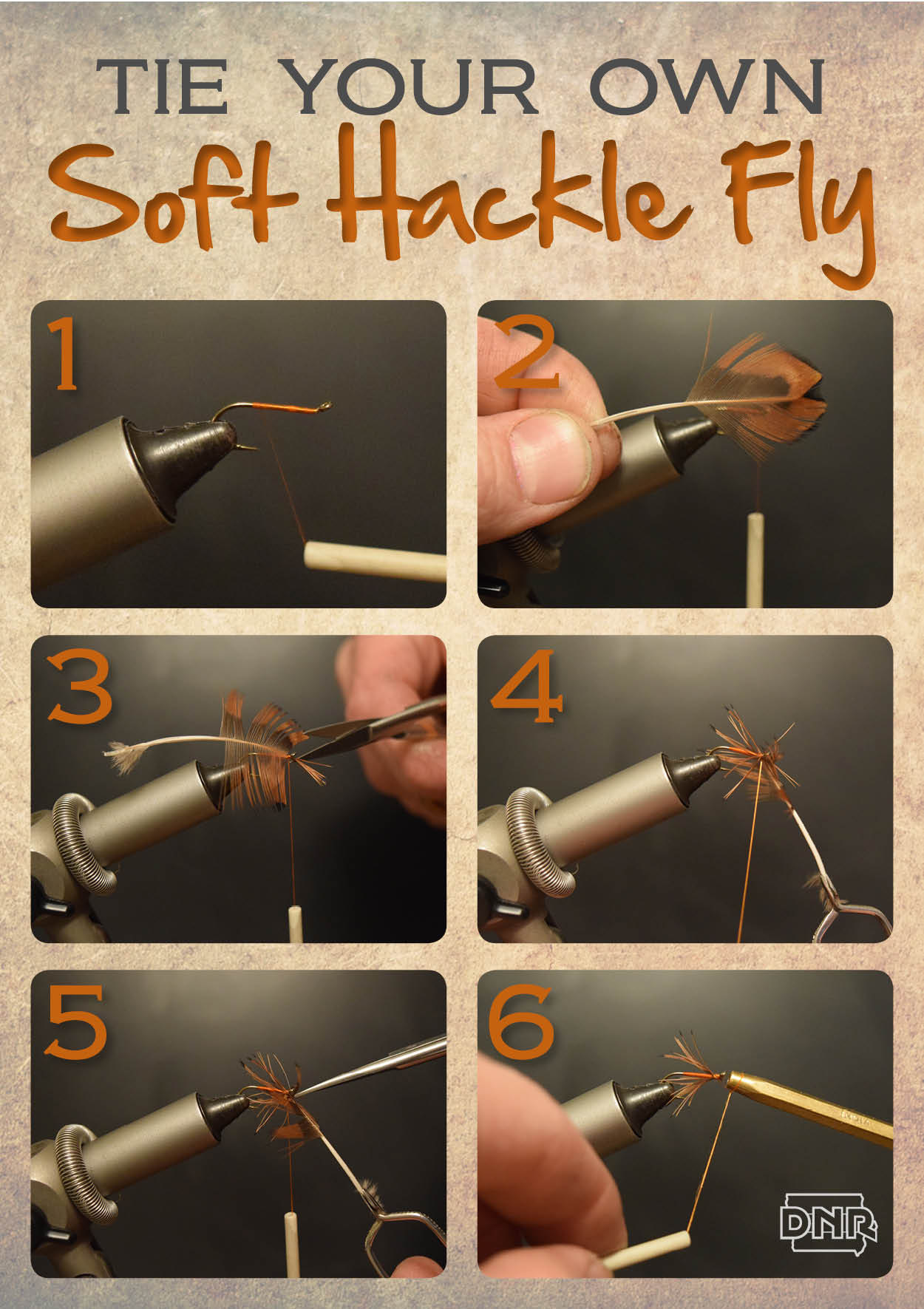 Learn how to tie your own soft hackle fishing fly from the Iowa DNR
