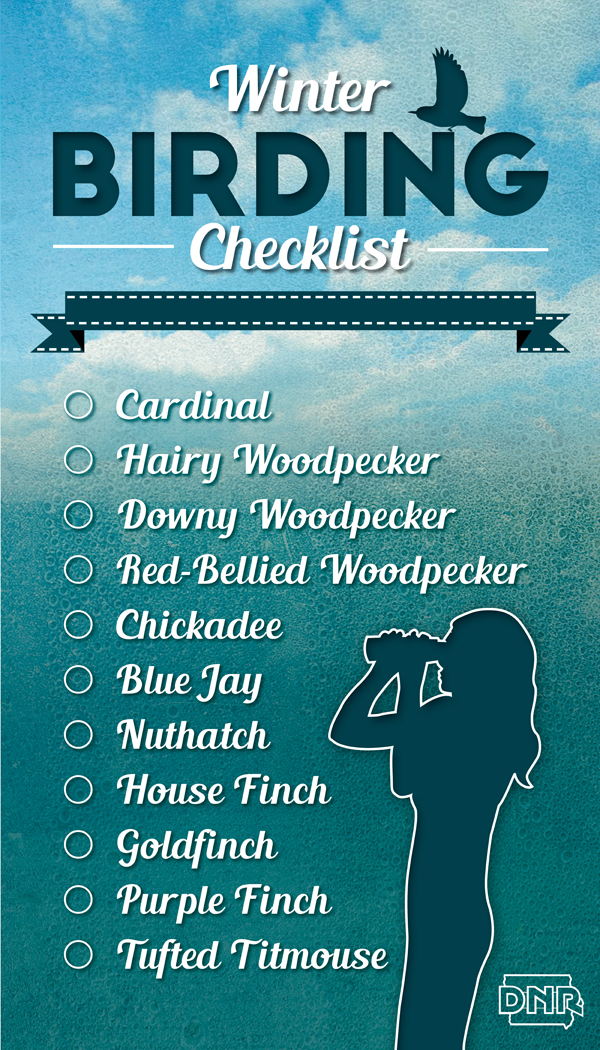 Use our birding checklist to explore Iowa in the winter! From the Iowa DNR