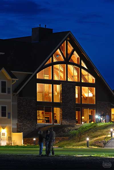 photo of honey creek resort hotel at night