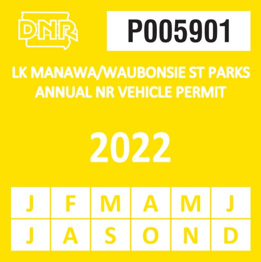 Vehicle Entrance Permit Decal, yellow