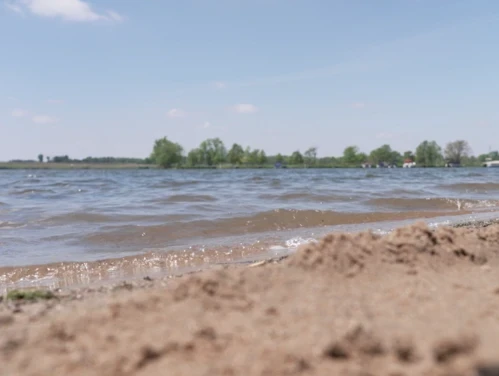 This image shows the beach and water levels at Big Creek State Park 