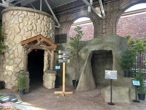 Interactive state parks themed playscape in the DNR building at the Iowa State Fair