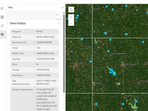 Map of Past County Habitat Funded Projects