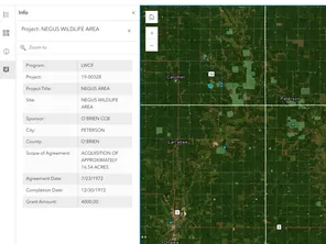 Map of Past LWCF Funded Projects