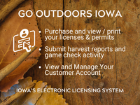 Go outdoors Iowa is an online hunting and fishing system.