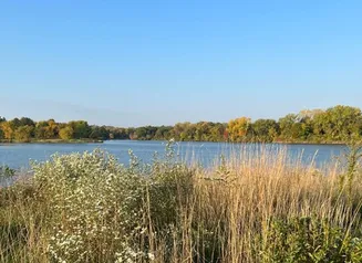 This image shows the waterfront for Easter Lake in Des Moines, Iowa.