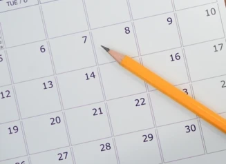 Basic monthly calendar stock image.