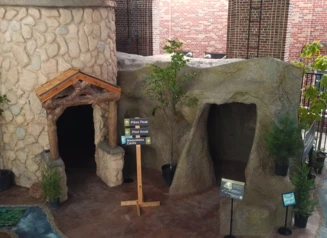 This image shows the new hands-on attraction at the DNR building at the Iowa State Fair - the Conservation Discovery Area.