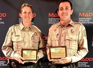 DNR Sergeant Billerbeck and Officer Graves awarded MADD Hero Awards