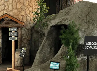 Interactive state parks themed playscape at the Iowa State Fair