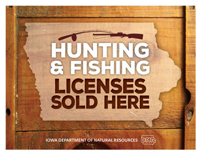 Hunting & Fishing Licenses Sold Here poster