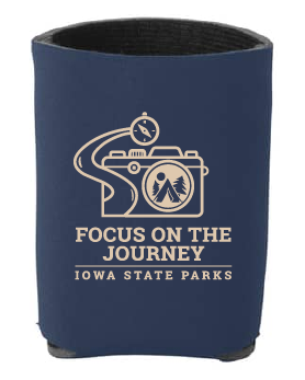 Iowa State Parks koozie, parks passport prize image.