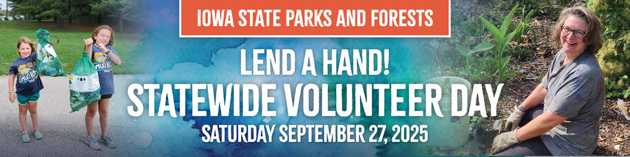 Statewide volunteer day Saturday, September 27, 2025.