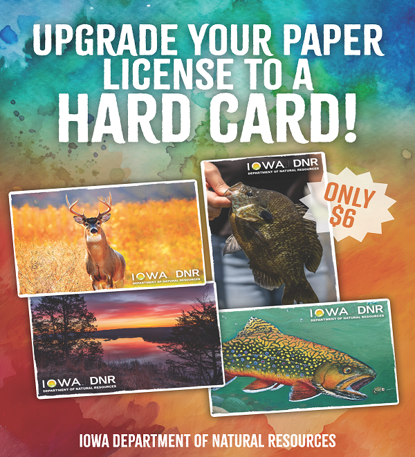Iowa DNR license ahard card designs