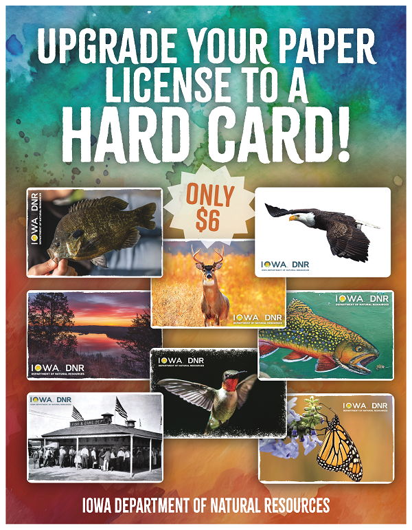 Iowa DNR license hard card designs