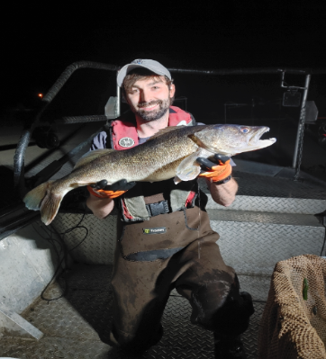 DNR Fisheries Research Technician Joshua Goff