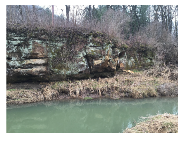 The oldest exposed sedimentary rocks in Iowa are the Wonewoc sandstone near New Albin, Iowa.